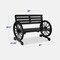 Best Choice Products 2-Person Wooden Wagon Wheel Bench for Patio, Garden, Outdoor Lounging w/ Rustic Design